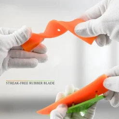 Super Flexible Silicone Squeegee Auto Water Blade Water Wiper Shower Squeegee Long Handle for Car Windshield Window