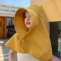 Super Wide Brim Sun Hats for Women UV Protection Beach with Neck Flap Packable Bucket Hat Sun Wraps Outdoor