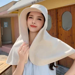 Super Wide Brim Sun Hats for Women UV Protection Beach with Neck Flap Packable Bucket Hat Sun Wraps Outdoor