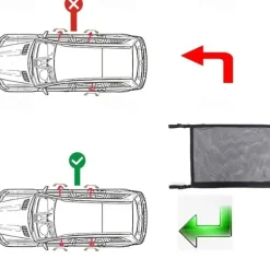 SUV Car Ceiling Storage Net Pocket Double-Layer Mesh Car Roof Bag Interior Cargo Net Breathable Mesh Bag Auto Stowing Tidying Travel Long Trip Camping Interior Accessories