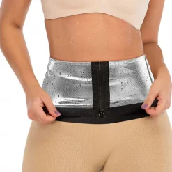 Sweat Waist Trainer Sauna Belt Sweat Shapewear Sports PU(Polyurethane) Home Workout Fitness Gym Workout Weight Loss Hot Sweat Fat Burning For Women's Waist Home Outfits