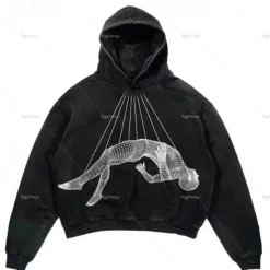 Sweatshirt Zip Hoodie Pullover Letter Front Pocket For Men's Women's Unisex Adults' Hot Stamping Street Casual Daily