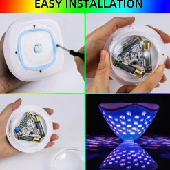 Swimming Floating Pool Lights Fish Pattern Color Changing Underwater Pool Light That Float 4 Colors 2 Modes Glow Hot Bath Tub Kids Toy LED Light Up Decor