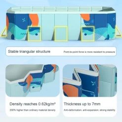 Swimming Pool for Large Dogs Foldable Ground Kids Puppy Outdoor Bathing Tubs for Camping Backyard Garden 160*120cm