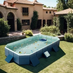 Swimming Pool for Large Dogs Foldable Ground Kids Puppy Outdoor Bathing Tubs for Camping Backyard Garden 160*120cm