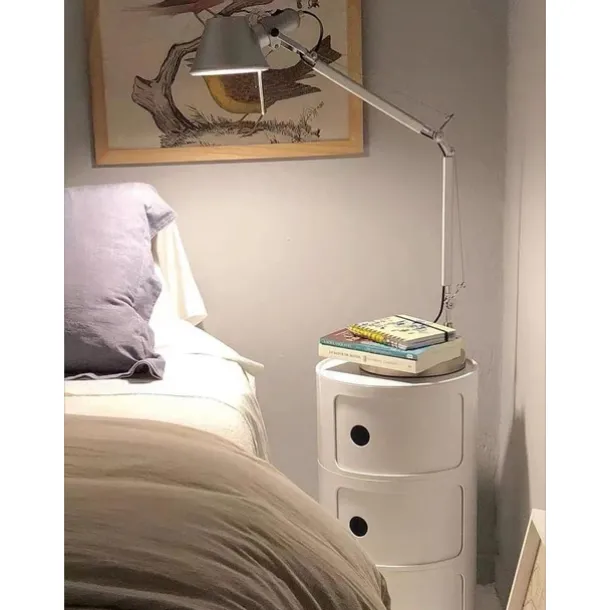 Swing Arm Table lamp LED Silver Table lamp for Desktop Aluminium E27 Flexible Adjustable Eye Care Study Office Table lamp