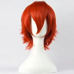 Synthetic Short Wigs For Women White Purple Blue Blonde Yellow Black Red Cosplay Wig Female High Temperature Fiber Halloween Wigs