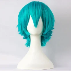 Synthetic Short Wigs For Women White Purple Blue Blonde Yellow Black Red Cosplay Wig Female High Temperature Fiber Halloween Wigs