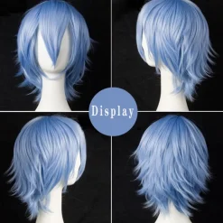 Synthetic Short Wigs For Women White Purple Blue Blonde Yellow Black Red Cosplay Wig Female High Temperature Fiber Halloween Wigs