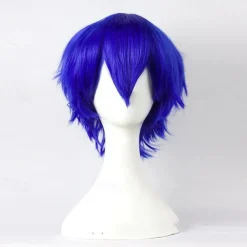 Synthetic Short Wigs For Women White Purple Blue Blonde Yellow Black Red Cosplay Wig Female High Temperature Fiber Halloween Wigs
