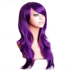 Synthetic Wig Body Wave Asymmetrical Wig Long Light Blonde Watermelon Red Brown Pink Green Synthetic Hair 27 inch Women's Red Brown Halloween Wigs