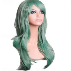 Synthetic Wig Body Wave Asymmetrical Wig Long Light Blonde Watermelon Red Brown Pink Green Synthetic Hair 27 inch Women's Red Brown Halloween Wigs