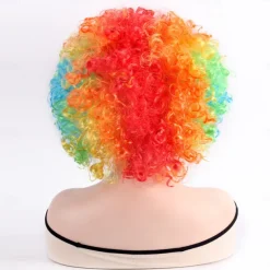 Synthetic Wig Curly With Bangs Machine Made Wig Short White Yellow Red Blue Orange Synthetic Hair Women's Pink Red Blue