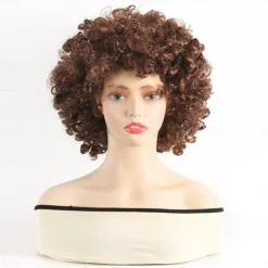 Synthetic Wig Curly With Bangs Machine Made Wig Short White Yellow Red Blue Orange Synthetic Hair Women's Pink Red Blue