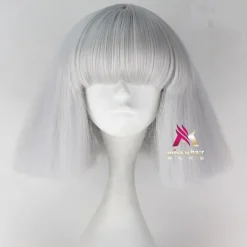 Synthetic Wig lady gaga Straight Bob Wig Short Dark Brown Silver grey Dark Blonde Pink Green Synthetic Hair 12 inch Women's Comfy Fluffy Red Pink Carnival Wigs