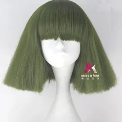 Synthetic Wig lady gaga Straight Bob Wig Short Dark Brown Silver grey Dark Blonde Pink Green Synthetic Hair 12 inch Women's Comfy Fluffy Red Pink Carnival Wigs