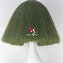 Synthetic Wig lady gaga Straight Bob Wig Short Dark Brown Silver grey Dark Blonde Pink Green Synthetic Hair 12 inch Women's Comfy Fluffy Red Pink Carnival Wigs