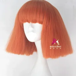 Synthetic Wig lady gaga Straight Bob Wig Short Dark Brown Silver grey Dark Blonde Pink Green Synthetic Hair 12 inch Women's Comfy Fluffy Red Pink Carnival Wigs