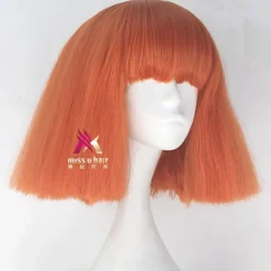 Synthetic Wig lady gaga Straight Bob Wig Short Dark Brown Silver grey Dark Blonde Pink Green Synthetic Hair 12 inch Women's Comfy Fluffy Red Pink Carnival Wigs