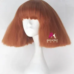 Synthetic Wig lady gaga Straight Bob Wig Short Dark Brown Silver grey Dark Blonde Pink Green Synthetic Hair 12 inch Women's Comfy Fluffy Red Pink Carnival Wigs