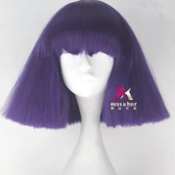 Synthetic Wig lady gaga Straight Bob Wig Short Dark Brown Silver grey Dark Blonde Pink Green Synthetic Hair 12 inch Women's Comfy Fluffy Red Pink Carnival Wigs