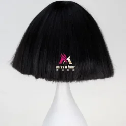 Synthetic Wig lady gaga Straight Bob Wig Short Dark Brown Silver grey Dark Blonde Pink Green Synthetic Hair 12 inch Women's Comfy Fluffy Red Pink Carnival Wigs