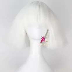 Synthetic Wig lady gaga Straight Bob Wig Short Dark Brown Silver grey Dark Blonde Pink Green Synthetic Hair 12 inch Women's Comfy Fluffy Red Pink Carnival Wigs