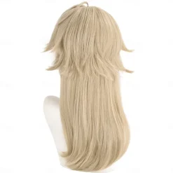 Synthetic Wig Lu Chen Micro Locs Natural Straight Middle Part Layered Haircut Machine Made Wig 24 inch A1 Synthetic Hair Women's Middle Part Classic Comfortable Blonde