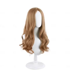 Synthetic Wig Megan M3GAN Curly Middle Part Machine Made Wig Medium Length A1 Synthetic Hair Women's Party Easy to Carry Fashion Brown Halloween Wigs