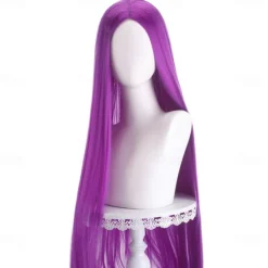 Synthetic Wig Straight Middle Part Machine Made Wig Long A1 A2 A3 A4 A5 Synthetic Hair Women's Cosplay Soft Party Pink Red Black Halloween Wigs