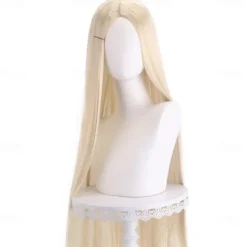 Synthetic Wig Straight Middle Part Machine Made Wig Long A1 A2 A3 A4 A5 Synthetic Hair Women's Cosplay Soft Party Pink Red Black Halloween Wigs
