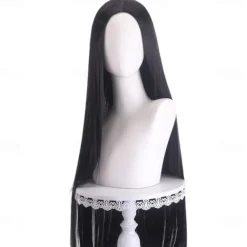 Synthetic Wig Straight Middle Part Machine Made Wig Long A1 A2 A3 A4 A5 Synthetic Hair Women's Cosplay Soft Party Pink Red Black Halloween Wigs