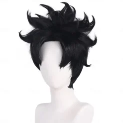 Synthetic Wig Takashi Shimura Loose Curl Micro Locs Asymmetrical Neat Bang Machine Made Wig 12 inch A1 Synthetic Hair Women's Fashionable Design Classic Comfortable Black