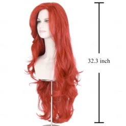 Synthetic Wig Wavy Asymmetrical Machine Made Wig Very Long Red Synthetic Hair Women's Cosplay Soft Fashion Red / Daily Wear / Party / Evening / Daily Halloween Wigs
