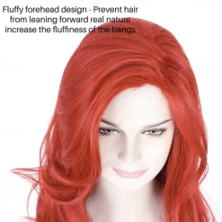 Synthetic Wig Wavy Asymmetrical Machine Made Wig Very Long Red Synthetic Hair Women's Cosplay Soft Fashion Red / Daily Wear / Party / Evening / Daily Halloween Wigs