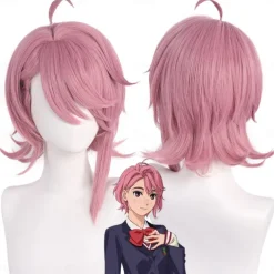 Synthetic Wig White bird Aero Straight Deep Wave Asymmetrical Deep Parting Machine Made Wig 16 inch A1 Synthetic Hair Women's Fashionable Design Classic Comfortable Pink