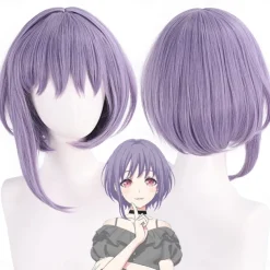 Synthetic Wig Yutenji Ruomai kinky Straight Natural Straight Asymmetrical Neat Bang Machine Made Wig 14 inch A1 Synthetic Hair Women's Fashionable Design Classic Comfortable Purple