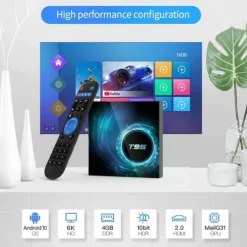 T95 Smart Tv Box Android 10 Support 6K 30FPS YouTube Google Play Google Voice Assistant LEMFO 2.4g & 5g Wifi Bluetooth 6k 16g 32gb 64gb 4k Quad Core Set-Top Box Media Player