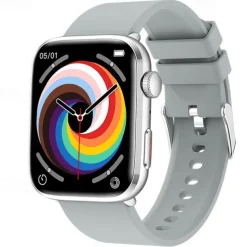 T90 Smart Watch with 1.91 Screen, Fitness Tracker, Temperature Monitor, Call Reminder, Compatible with Android iOS, Waterproof