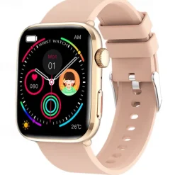 T90 Smart Watch with 1.91 Screen, Fitness Tracker, Temperature Monitor, Call Reminder, Compatible with Android iOS, Waterproof