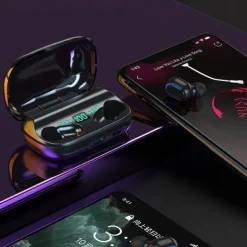 T11 TWS Wireless Earbuds In-Ear Bluetooth 5.0 Headphones – Low Latency Sports Gaming Earphones with Mic, LED Display, Charging Case