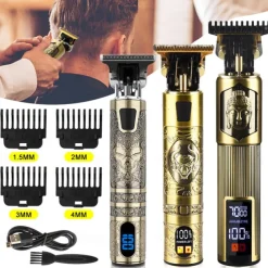 T9 USB Electric Hair Cutting Machine Professional Man Shaver Trimmer New Rechargeable Beard Trimmer Barber Hair Cutting Tools