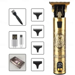 T9 USB Electric Hair Cutting Machine Professional Man Shaver Trimmer New Rechargeable Beard Trimmer Barber Hair Cutting Tools