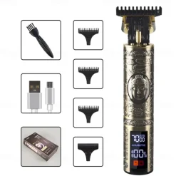 T9 USB Electric Hair Cutting Machine Professional Man Shaver Trimmer New Rechargeable Beard Trimmer Barber Hair Cutting Tools