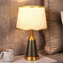Table Lamp Bedroom European Creative Romantic Warm American Modern Simple Touch Nordic Light luxury Bedside Lamp