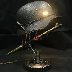 Table Lamp Desk Lamp Military Helmet Home Decor Loft Style Decoration Steampunk Vintage Style
