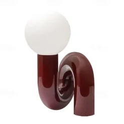 Table Lamp, Modern Simple Creative Glass Ball Bedroom Children's Room Designer Model Room Iron Soft-Fitting Model Room Resin Lamp