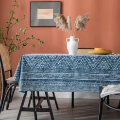 Tablecloth Cotton Linen Rectangle Table Cloths Farmhouse Style for Kitchen Dining, Party, Holiday,Buffet