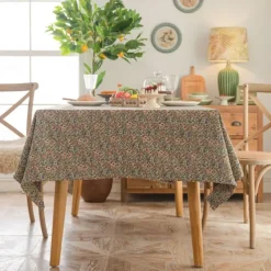 Tablecloth Decorative and Durable Table Cover Ideal for Dining and Kitchen Tables Perfect for Everyday Use or Special Occasions