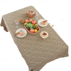 Tablecloth Decorative and Durable Table Cover Ideal for Dining and Kitchen Tables Perfect for Everyday Use or Special Occasions